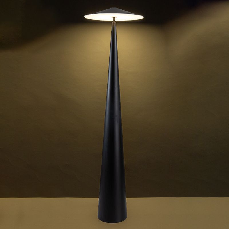Tasover Modern Saucer Shaped Metal Floor Lamp,Black
