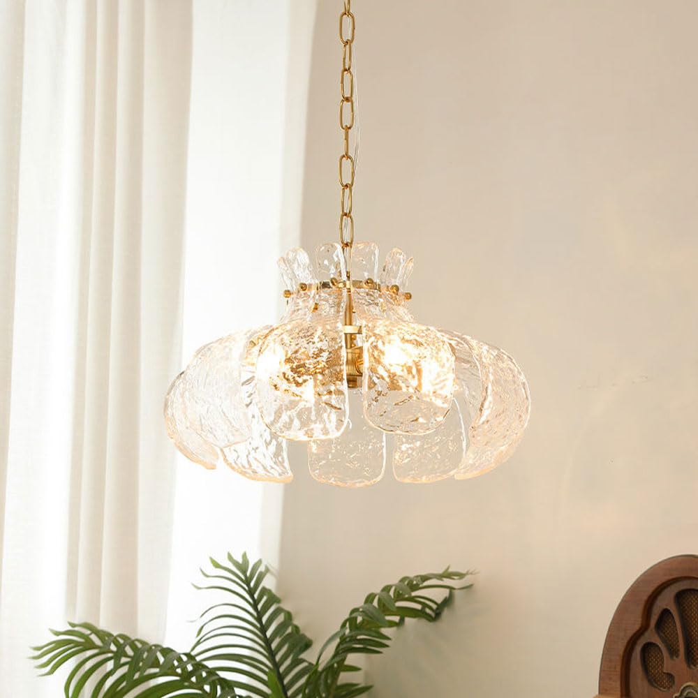 Galatomi Modern Pear Shaped Chandelier Ice Melting Glass Bedroom