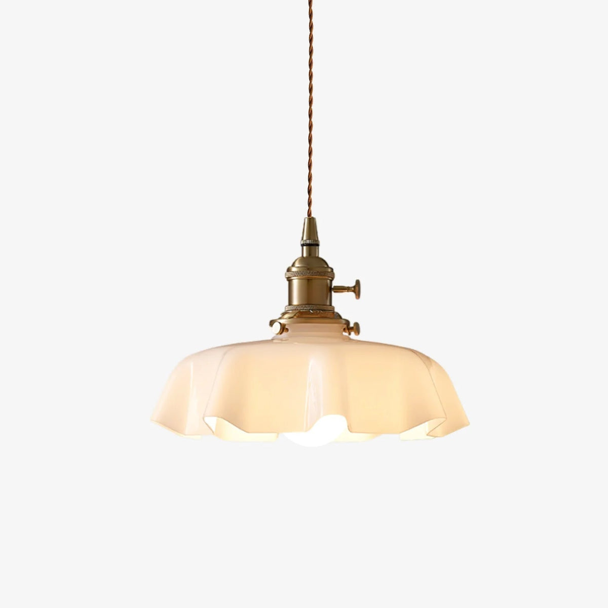 Sepalom Farmhouse Ruffled Pendant Light