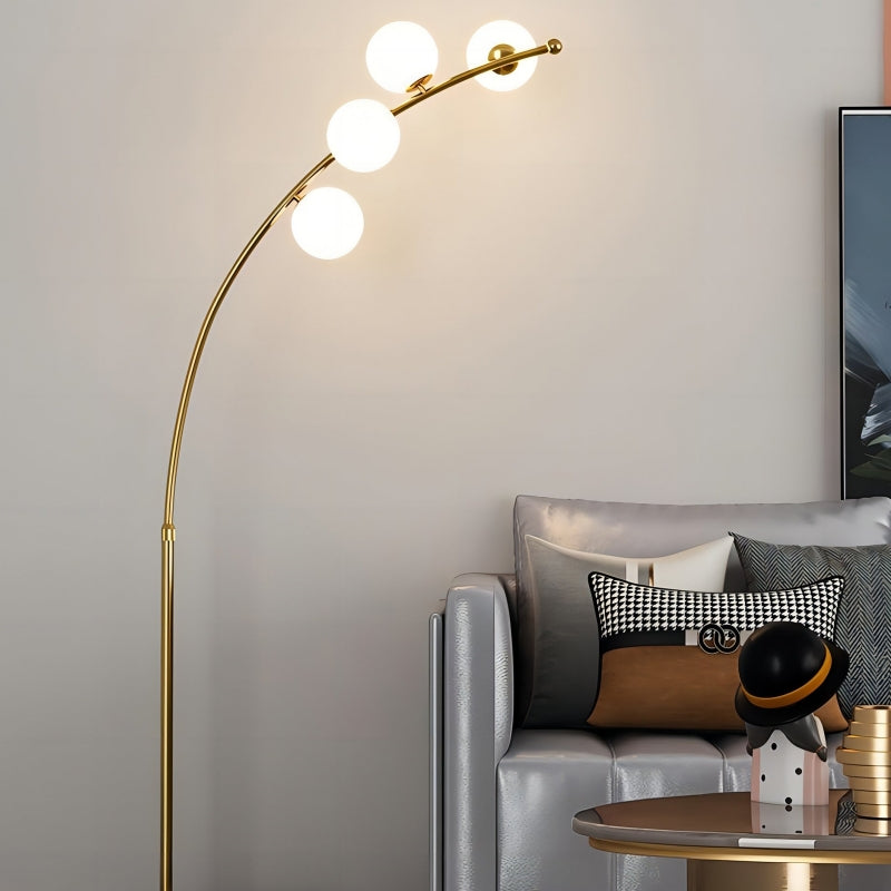Zubivul Modern Arc Multi Head Bubble Floor Lamp Black/Gold