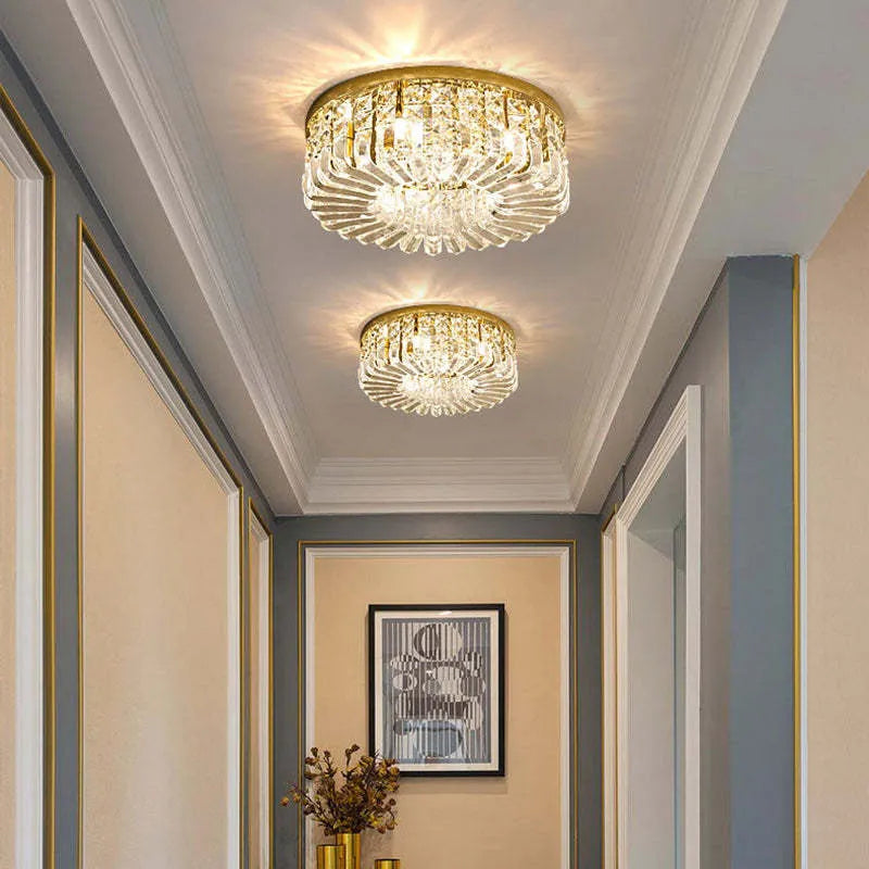 Nabebok Luxury Flush Mount Metal/Crystal Ceiling Light