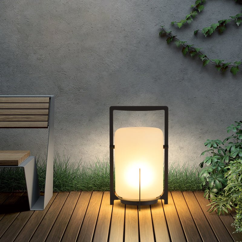 Calderis Black Twilight Lantern Table Lamp