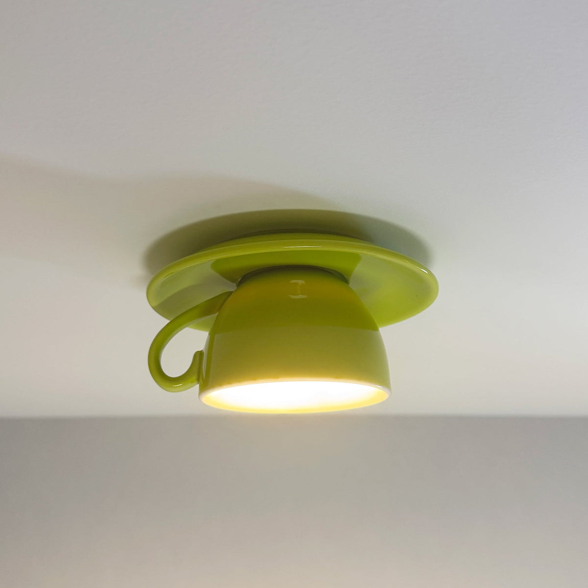 Rulenero Modern Coffee Cups Ceramic Flush Ceiling Lighting