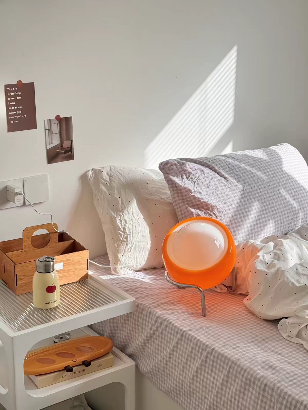 Elam Glass USB Table Lamp
