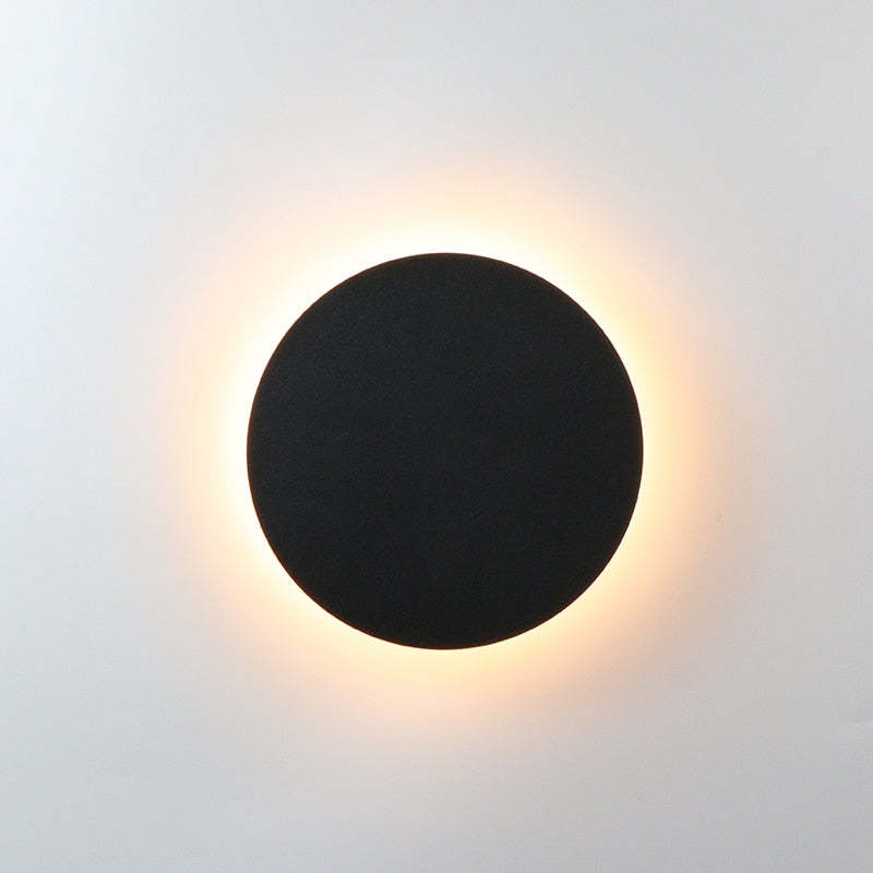 Dori Minimalist Round/Square Outdoor Wall Lamp LED, Black/White-Relic Pieces