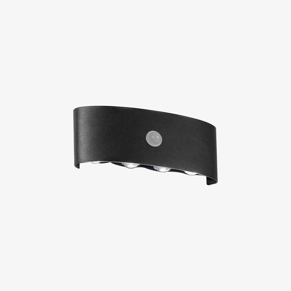 Pikitur Modern Simple Metal/ Fixtures Up And Down LED Light Wall Lamp, Black/White