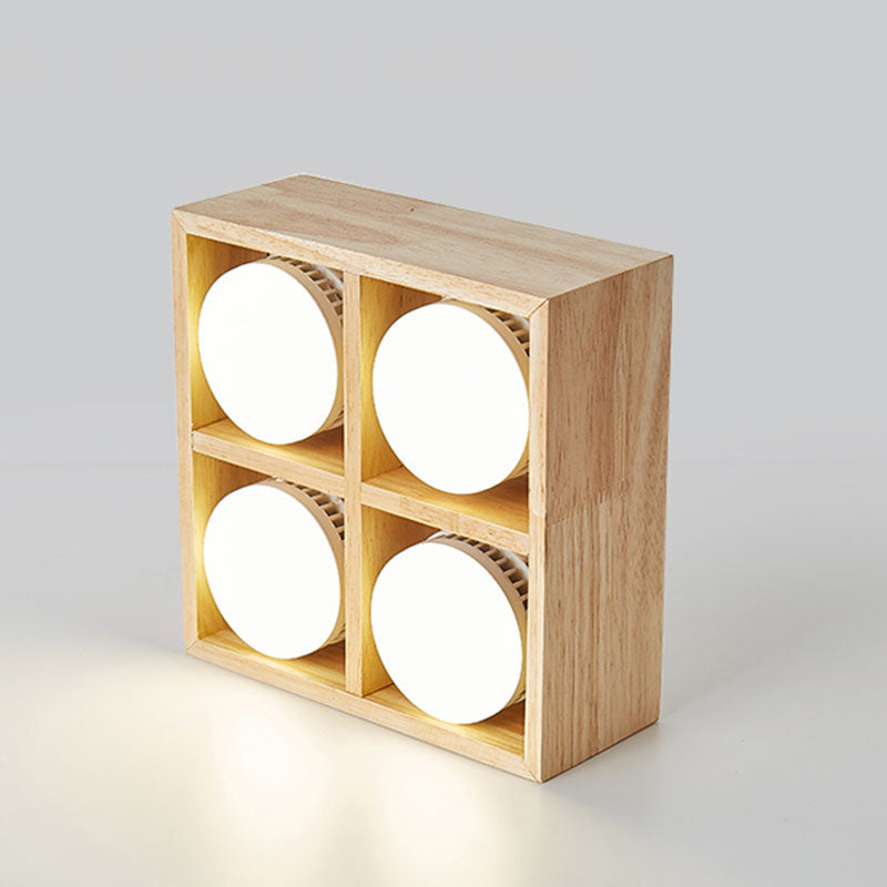 Budisim Ceiling Light No Main Light, Wood