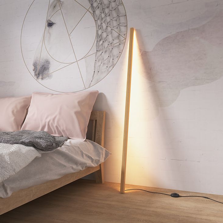 Keruras Minimalist Linear Nature Wooden Floor Lamp