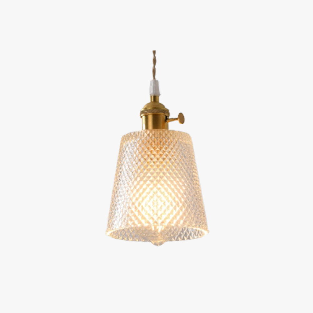 Ledivar Art Deco Blown Brass & Glass Pendant Light, 7 Styles