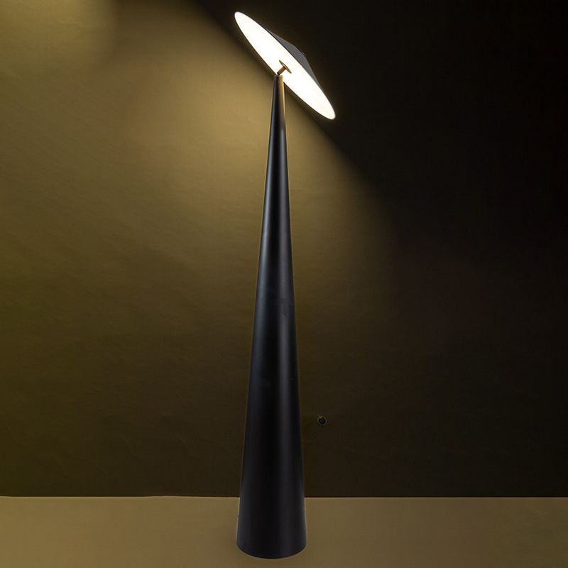 Tasover Modern Saucer Shaped Metal Floor Lamp,Black