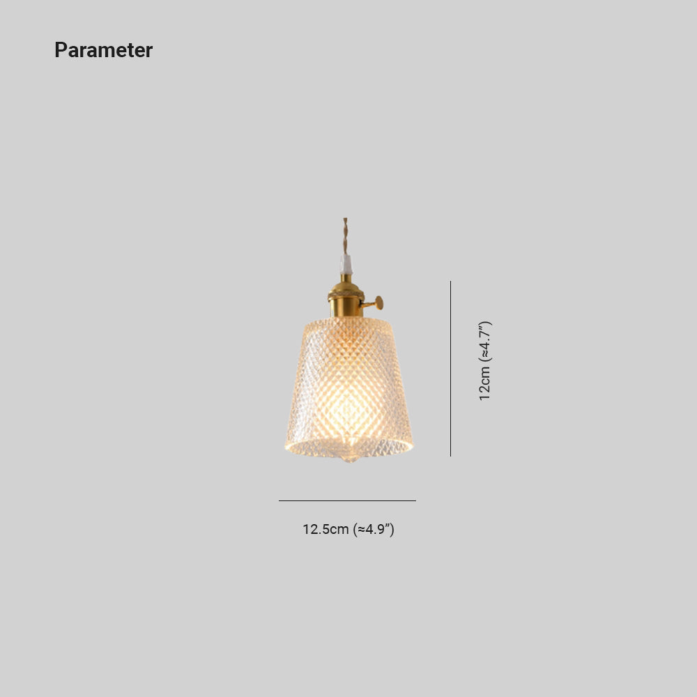 Ledivar Art Deco Blown Brass & Glass Pendant Light, 7 Styles