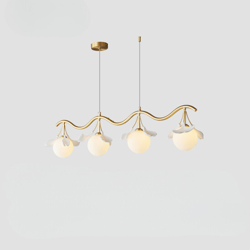 Gimageni Luxury Minimalist Chandelier Creative Leaf Glass Living Room