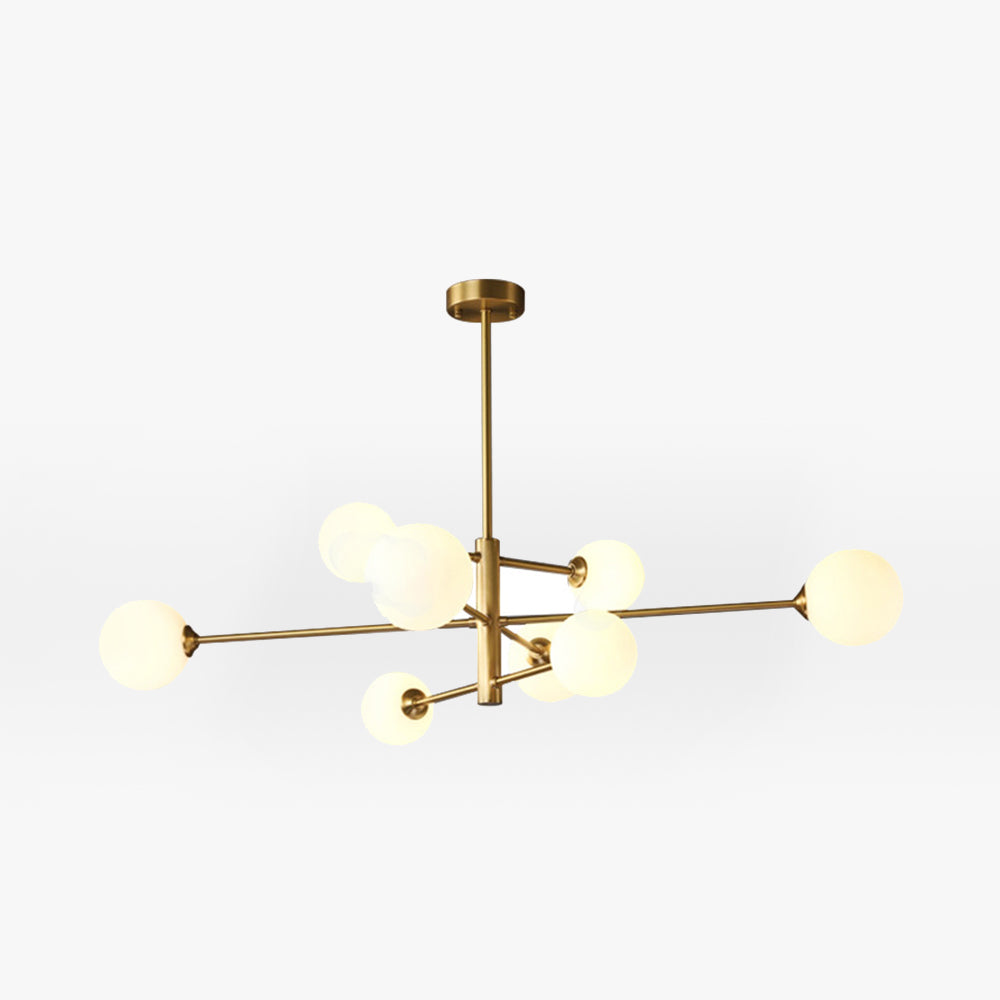 Webalot Modern Glass Shade Pendant Light, Copper/Black