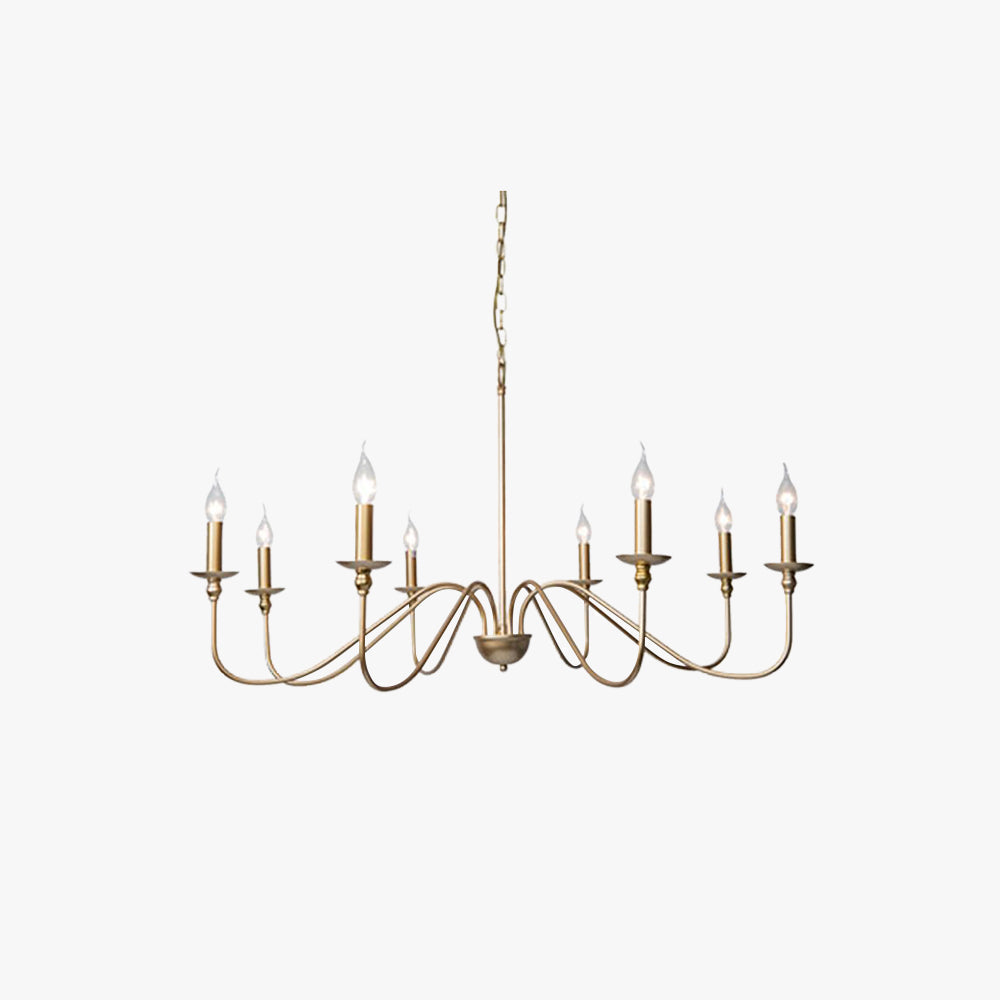 Zovisus Retro Vintage Candle Metal Chandelier
