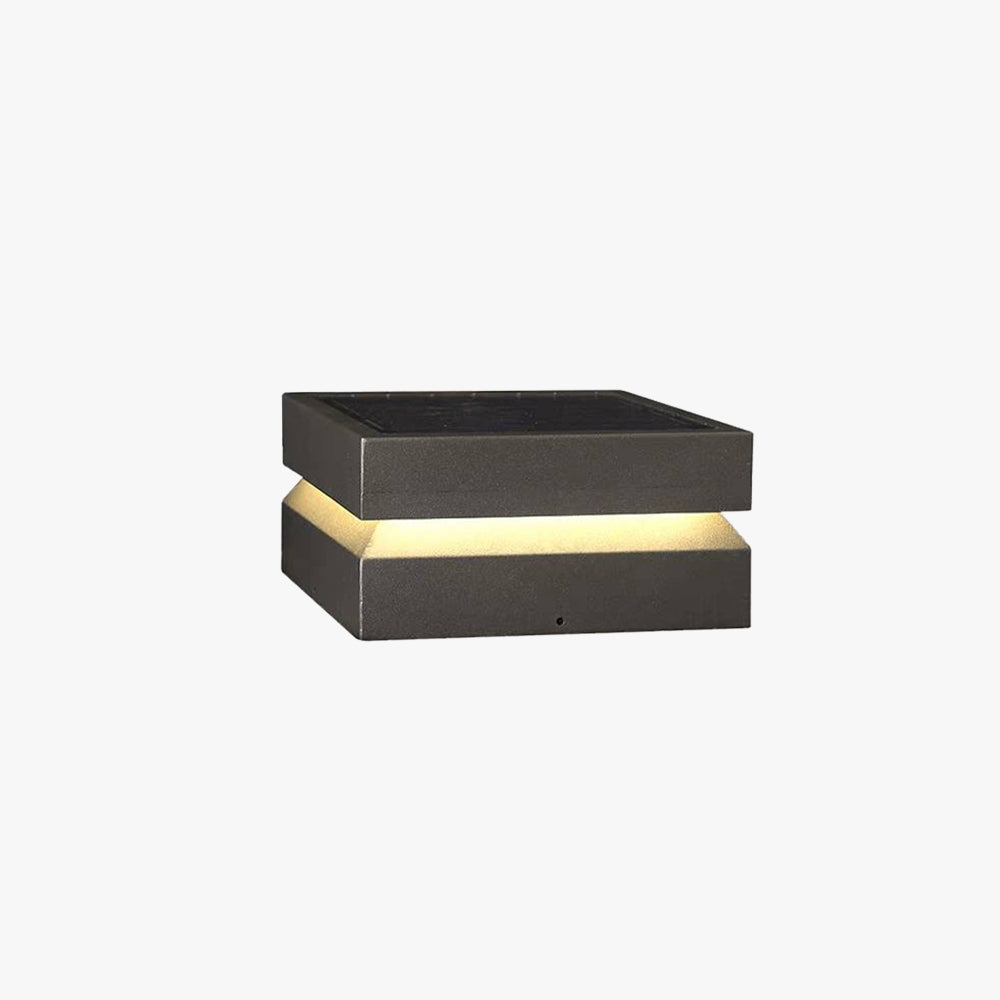 Corvex Outdoor Lamp Modern Concave Black Solar-Relic Pieces