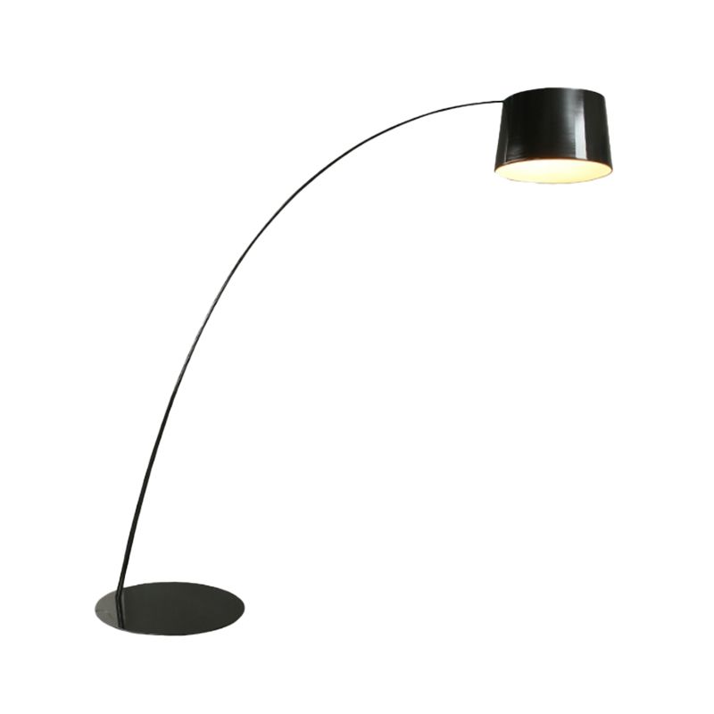 Cenerok Floor Lamp Cool Modern, Metal Arc, Black/White/Red/Blue, Bedroom