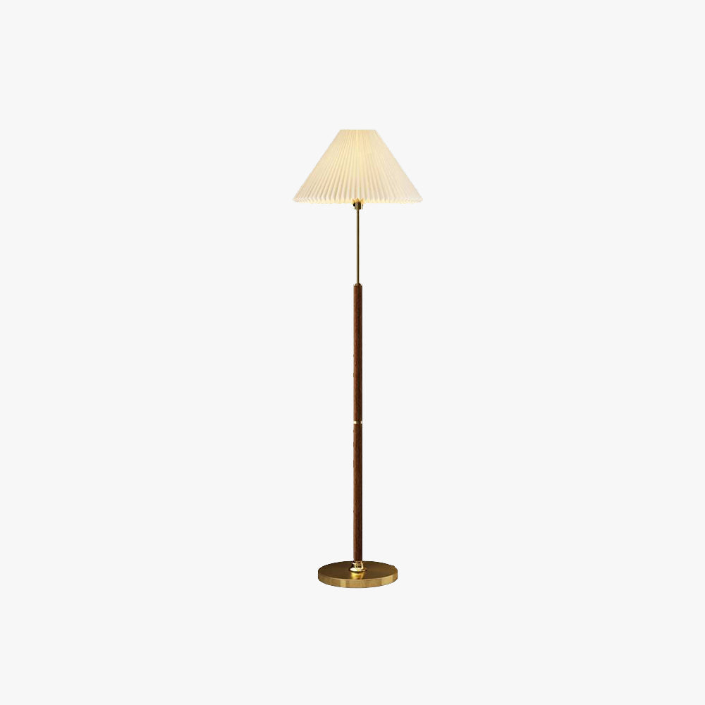 Fodegut Simple Walnut/Metal/Fabric, Table/Floor Lamp, Living Room