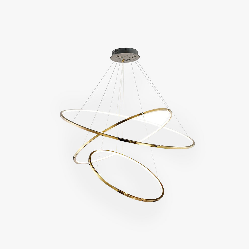 Matukak Minimalist Ring Metal Pendant Light, Gold, Living Room