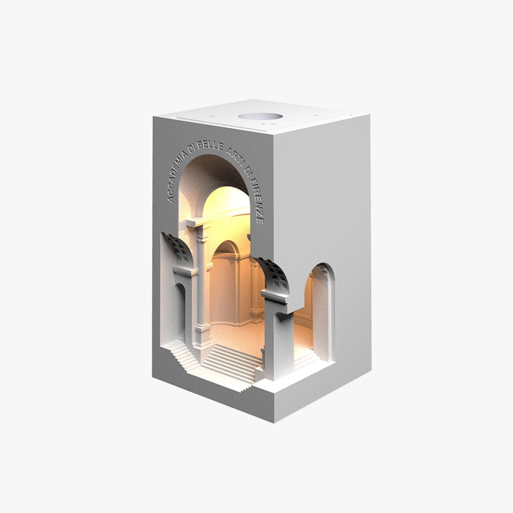 Natotuk Art Deco Flush LED Plaster Wall Lamp, White