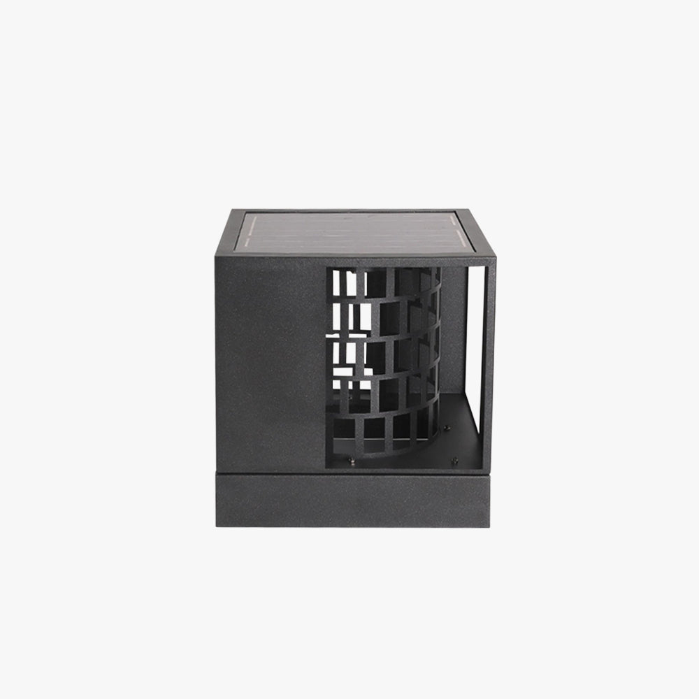 Hagisuk Modern Pattern Metal Outdoor Table Lamps, Black