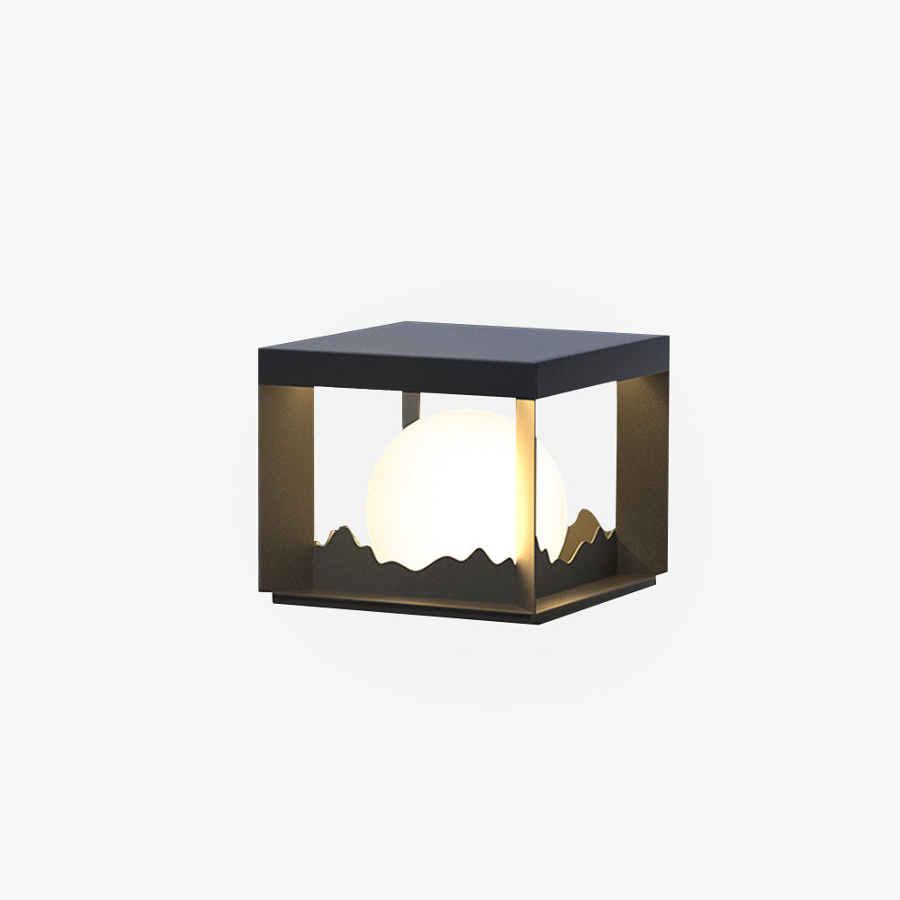 Kanigit Modern Mountain Metal Outdoor Lamp, Warm Light