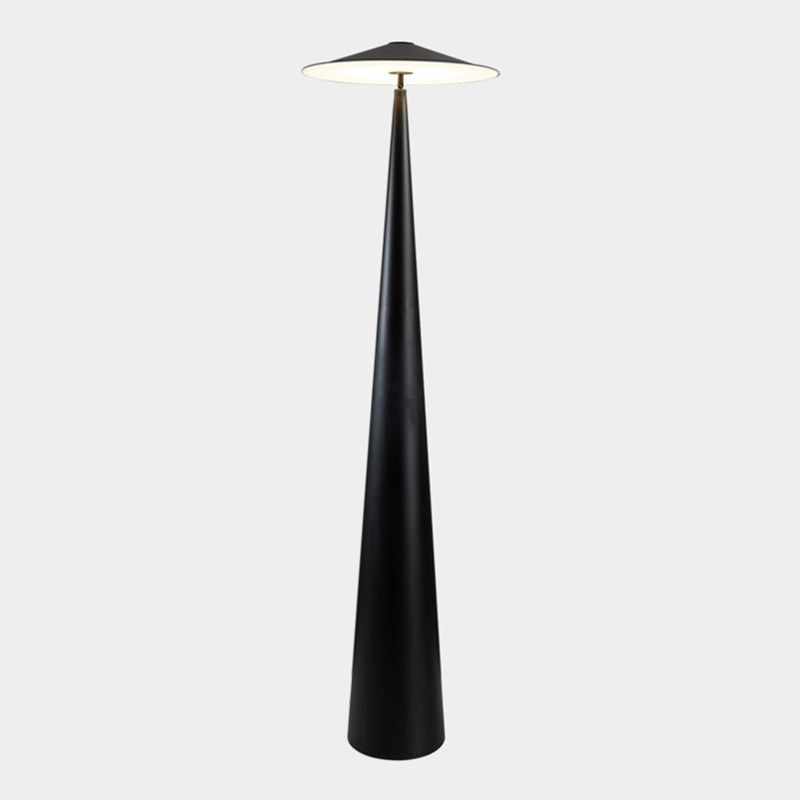 Tasover Modern Saucer Shaped Metal Floor Lamp,Black