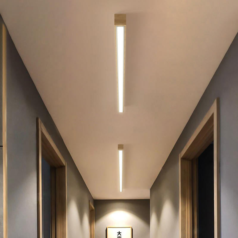 Tatokil Linear Slim Ceiling Light, Wood