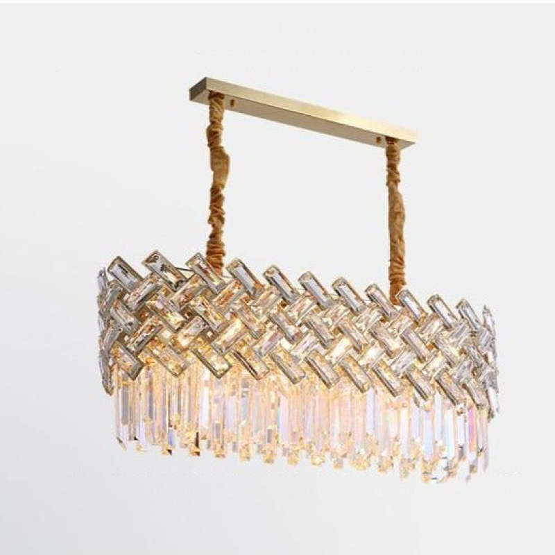 Konamud Luxury Gold Chandelier, Crystal & Metal