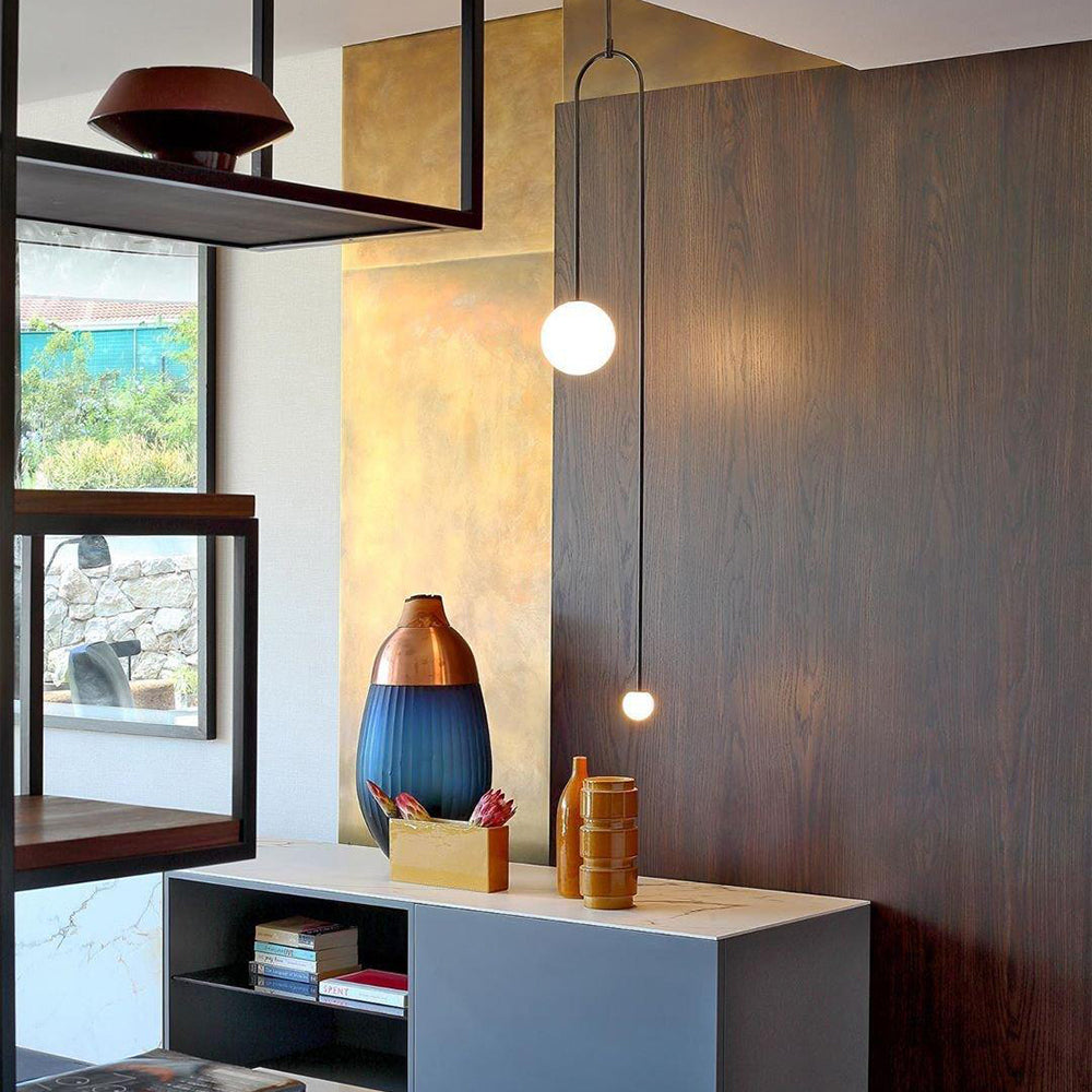 Fakegod Minimalist Linear Mobile Pendant Light, Black