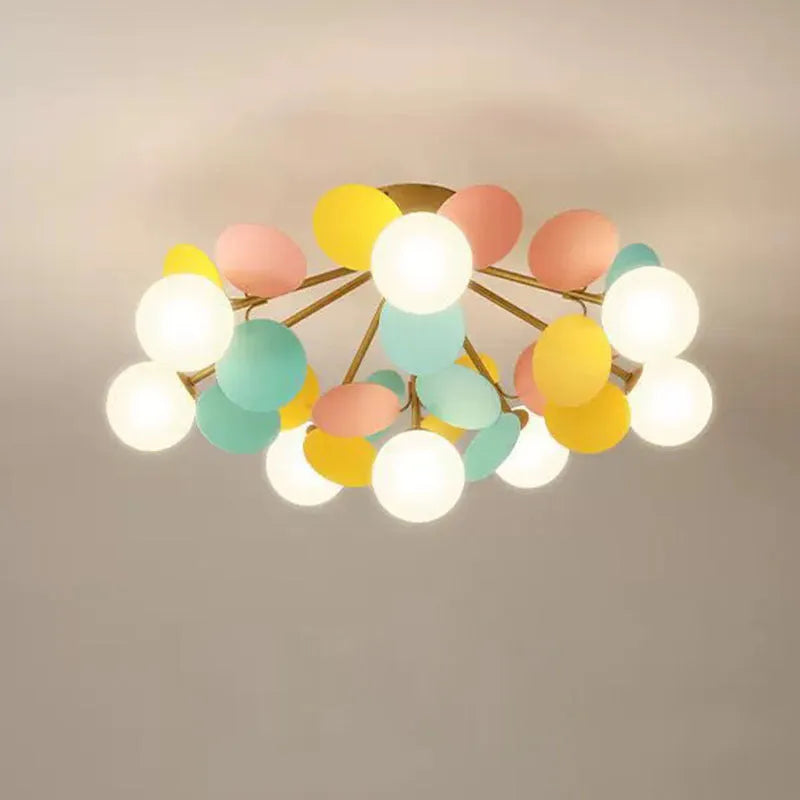 Binesik Modern Bubble Cluster Ceiling Light, Colorful