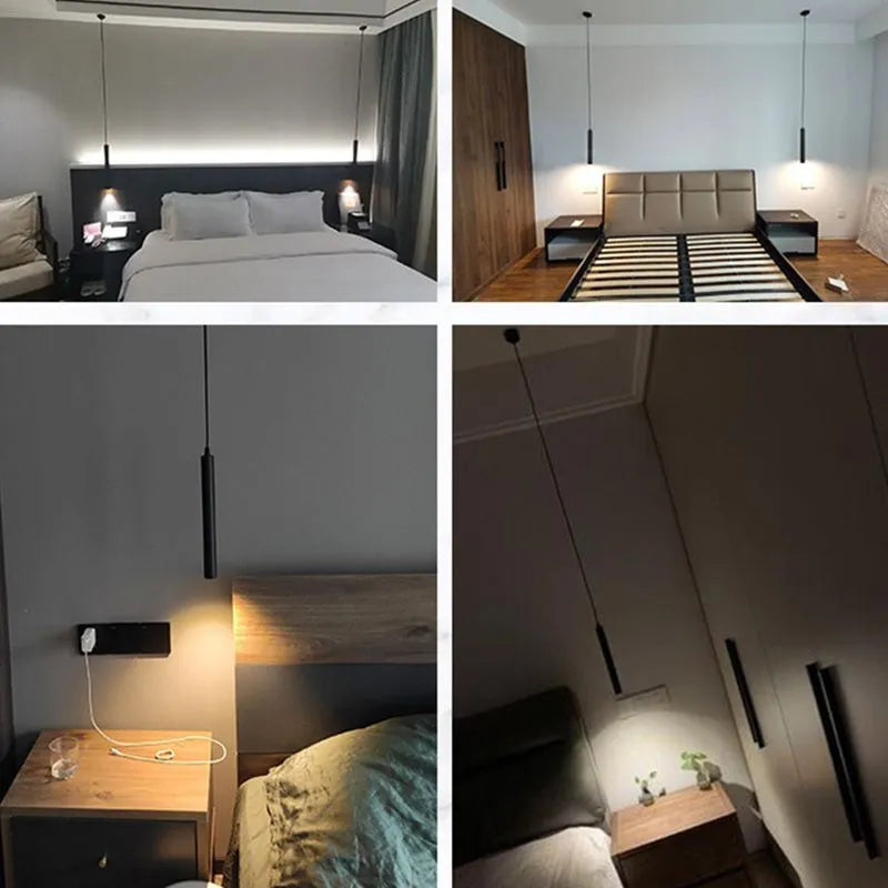 Selvor Pendant Light Minimalist Linear Black-Relic Pieces