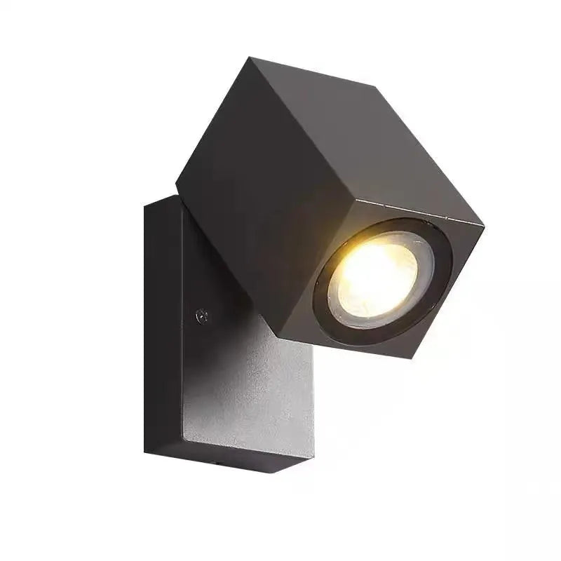 Lyris Wall Lamp Modern Outdoor Rotatable Spotlight Black-Relic Pieces