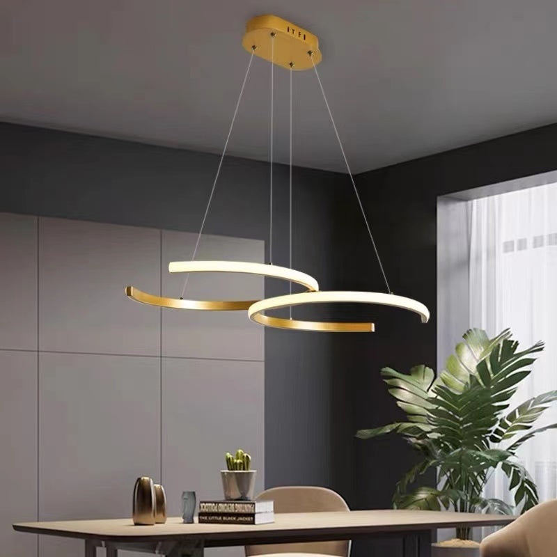 Hitosem Modern Minimalist Pendant Light, Double-C