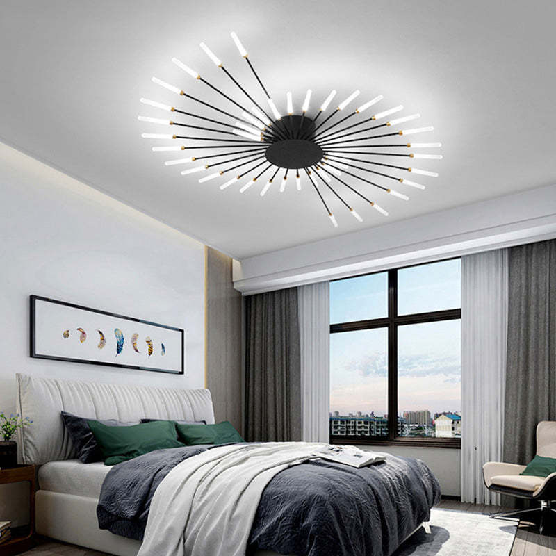 Kovon Flush-Mount Ceiling Light Fireworks, Black/Gold-Relic Pieces