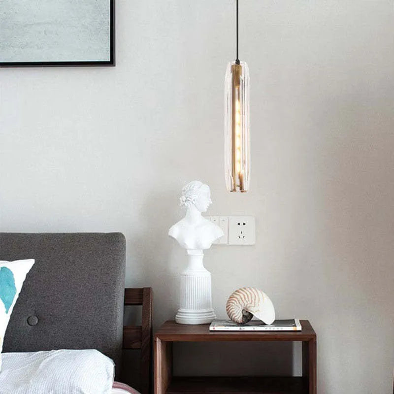 June Brass Designer Glass Pendant Lamp Smoky-Relic Pieces