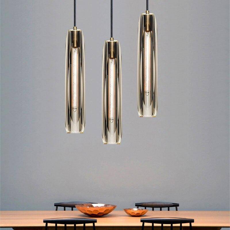 Orinex Brass Designer Glass Pendant Lamp Smoky-Relic Pieces