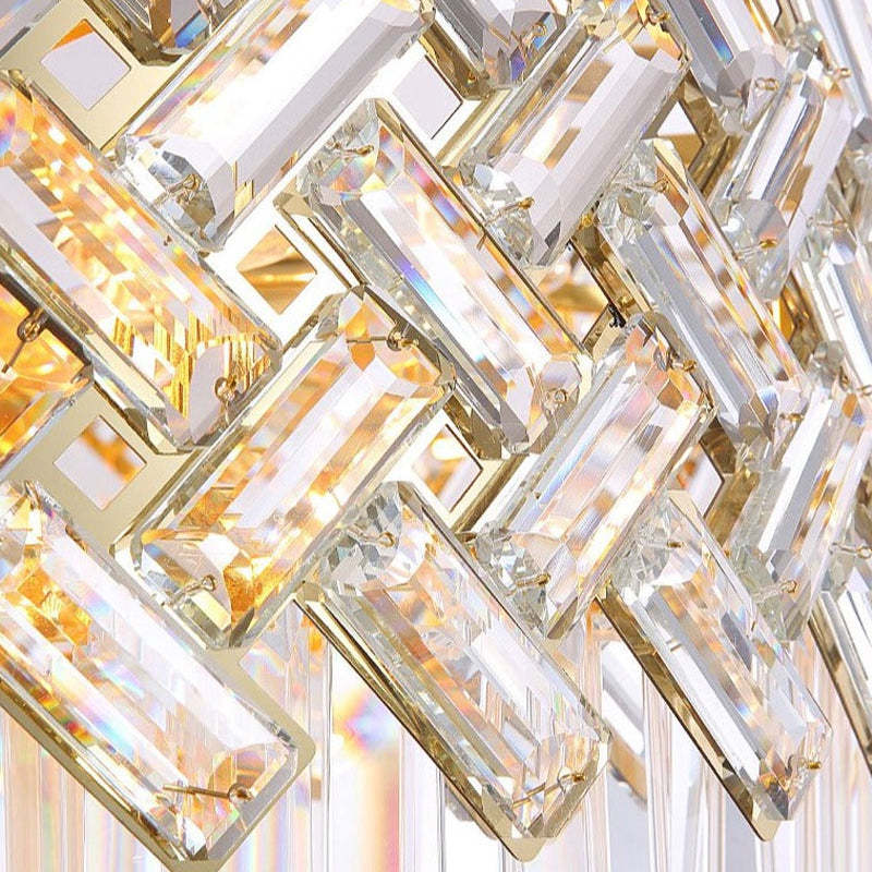 Konamud Luxury Gold Chandelier, Crystal & Metal