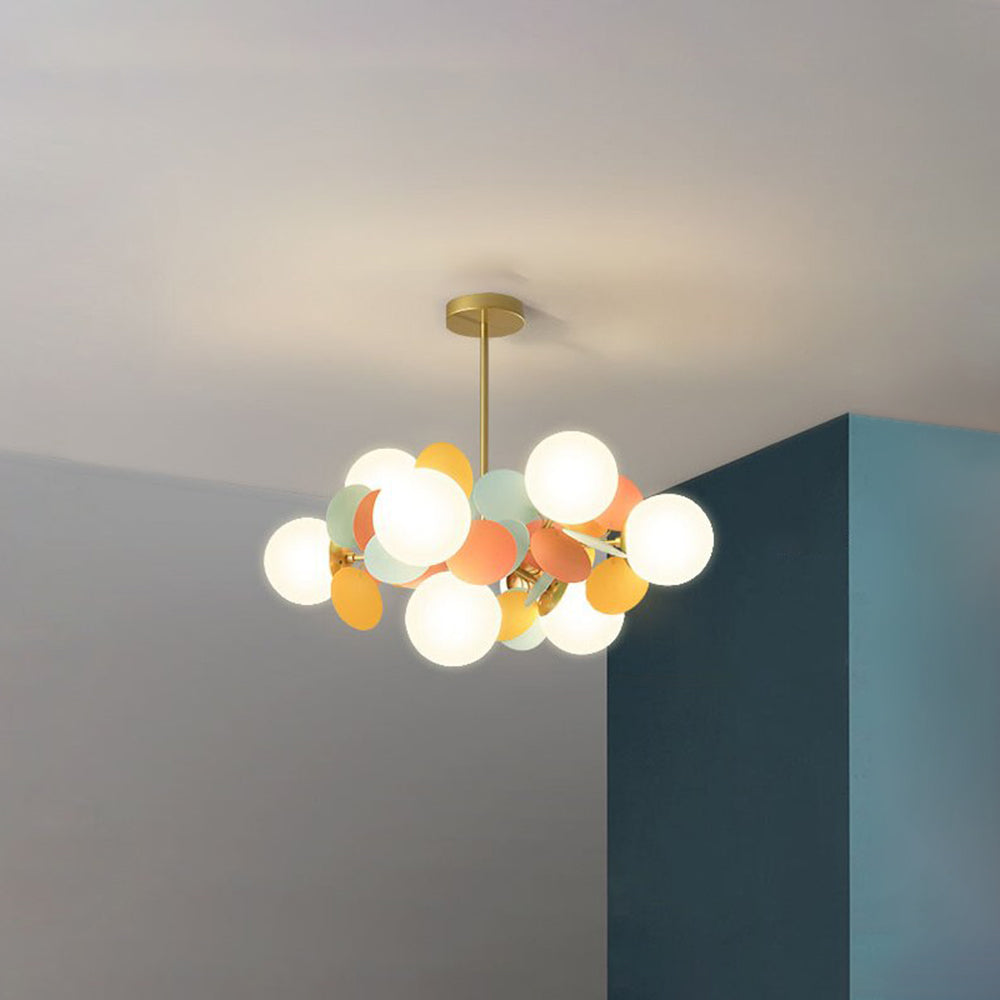 Nurodek Multicolored Flower Branch Chandelier Living Room