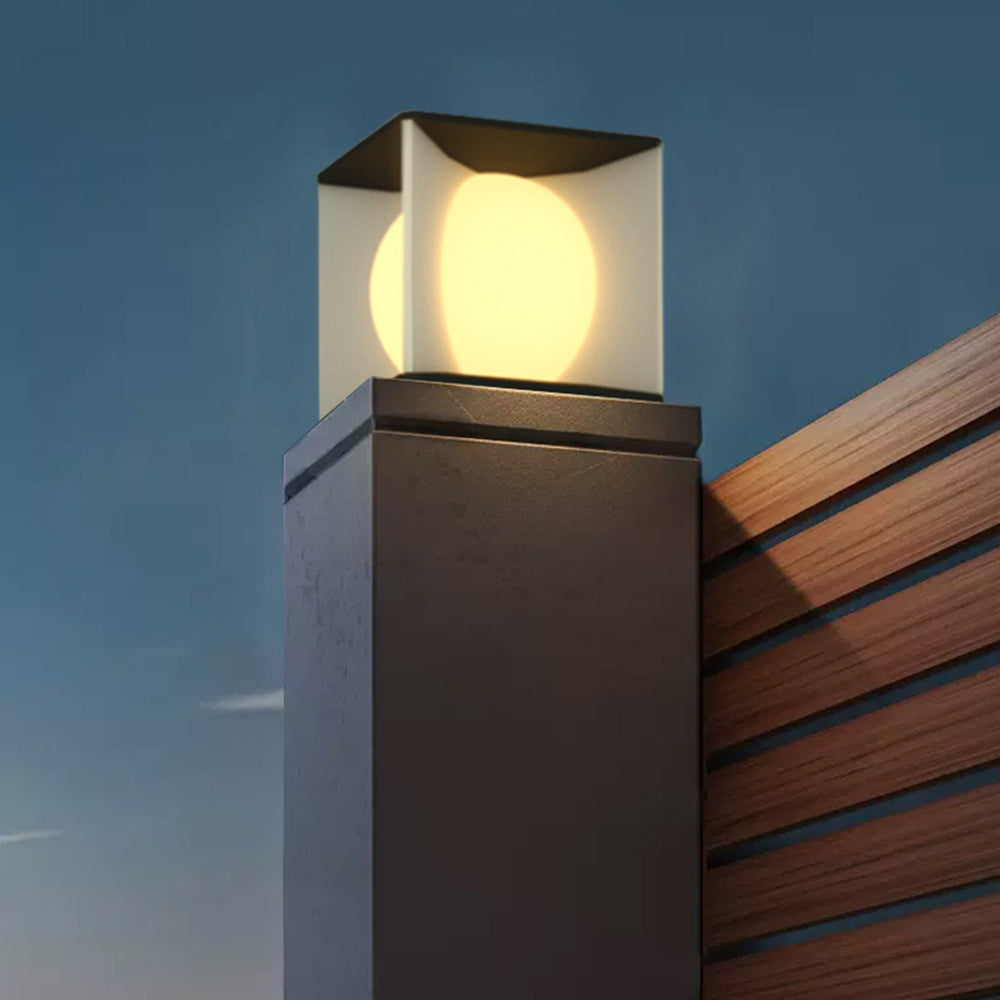 Sonotak Modern Moon Outdoor Pier-Mount Pillar Light