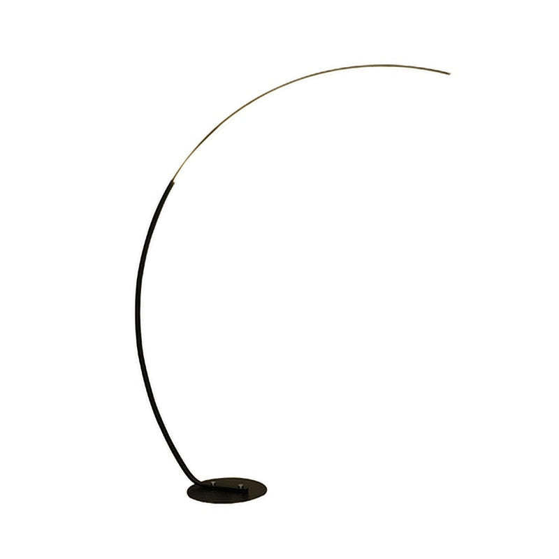 Supobas Modern Arc LED Floor Lamp, Black/White, Metal/Silicon