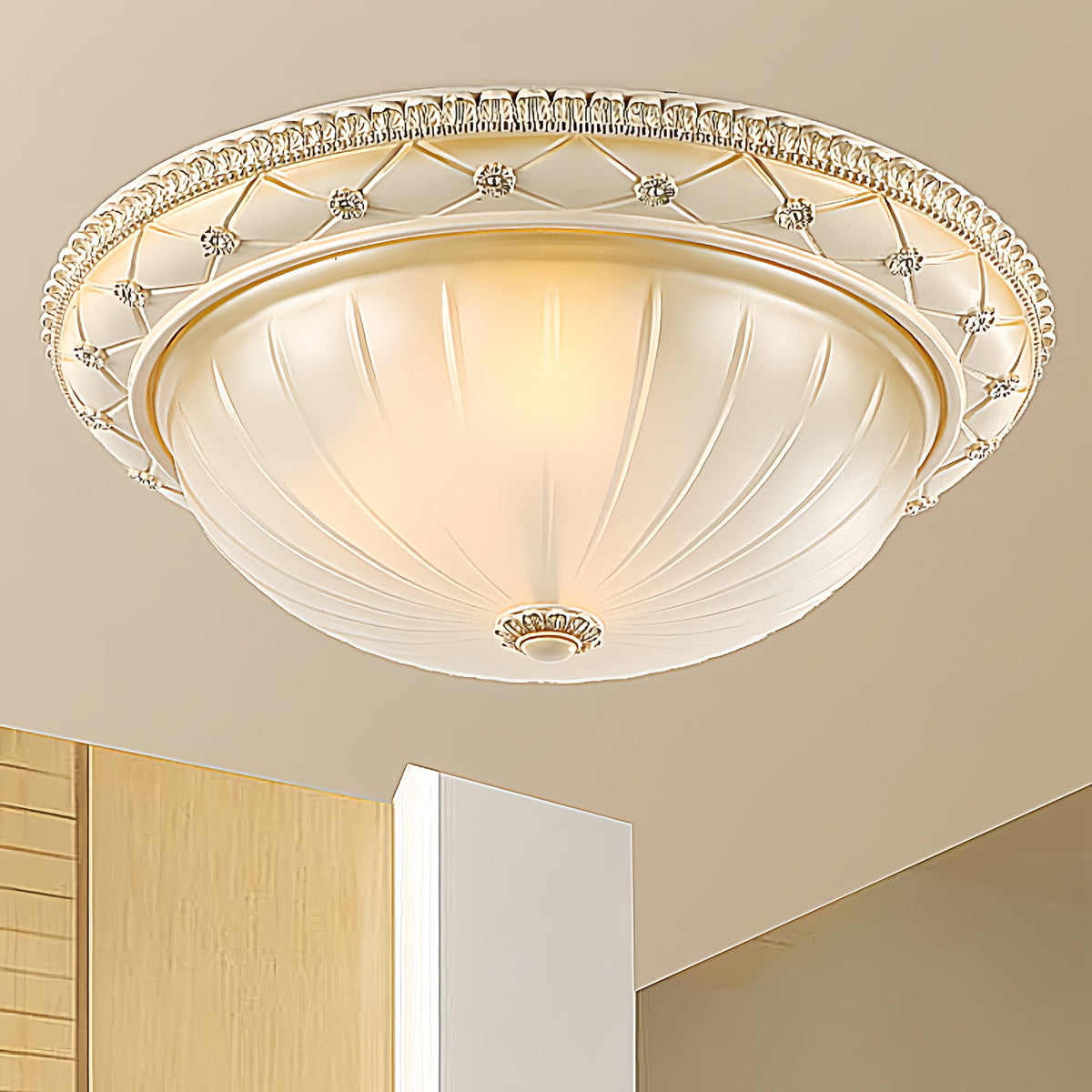 Nokelanu Minimalist Flush Mount Ceiling Light Resin Living Room