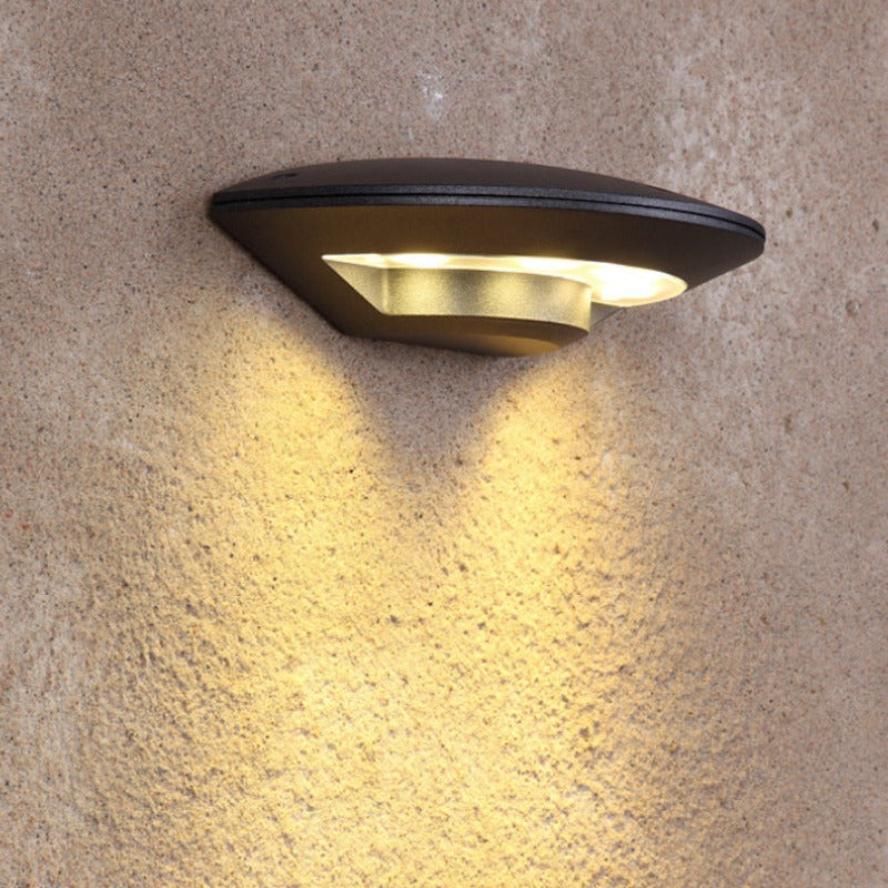 Kineped Wall Lamp Flying Saucer, Metal LED, Black, Outdoor