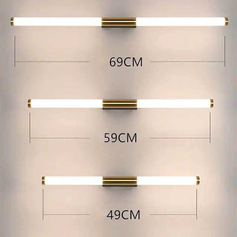 Aeri Minimalist Linear Wall Lamp, Gold-Relic Pieces
