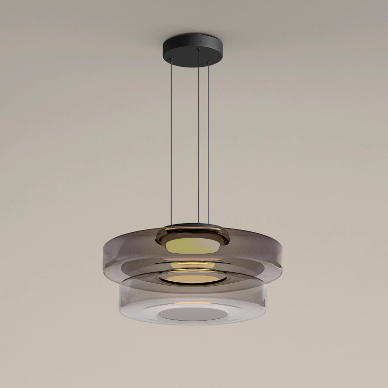 Vemoget Glass Pendant Light Multi-tiered Structure