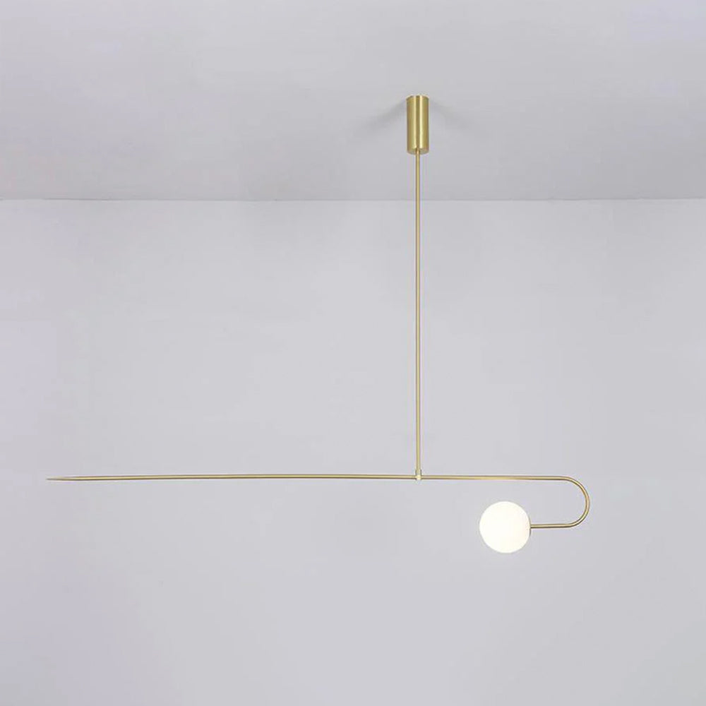 Fakegod Minimalist Linear Mobile Pendant Light, Black
