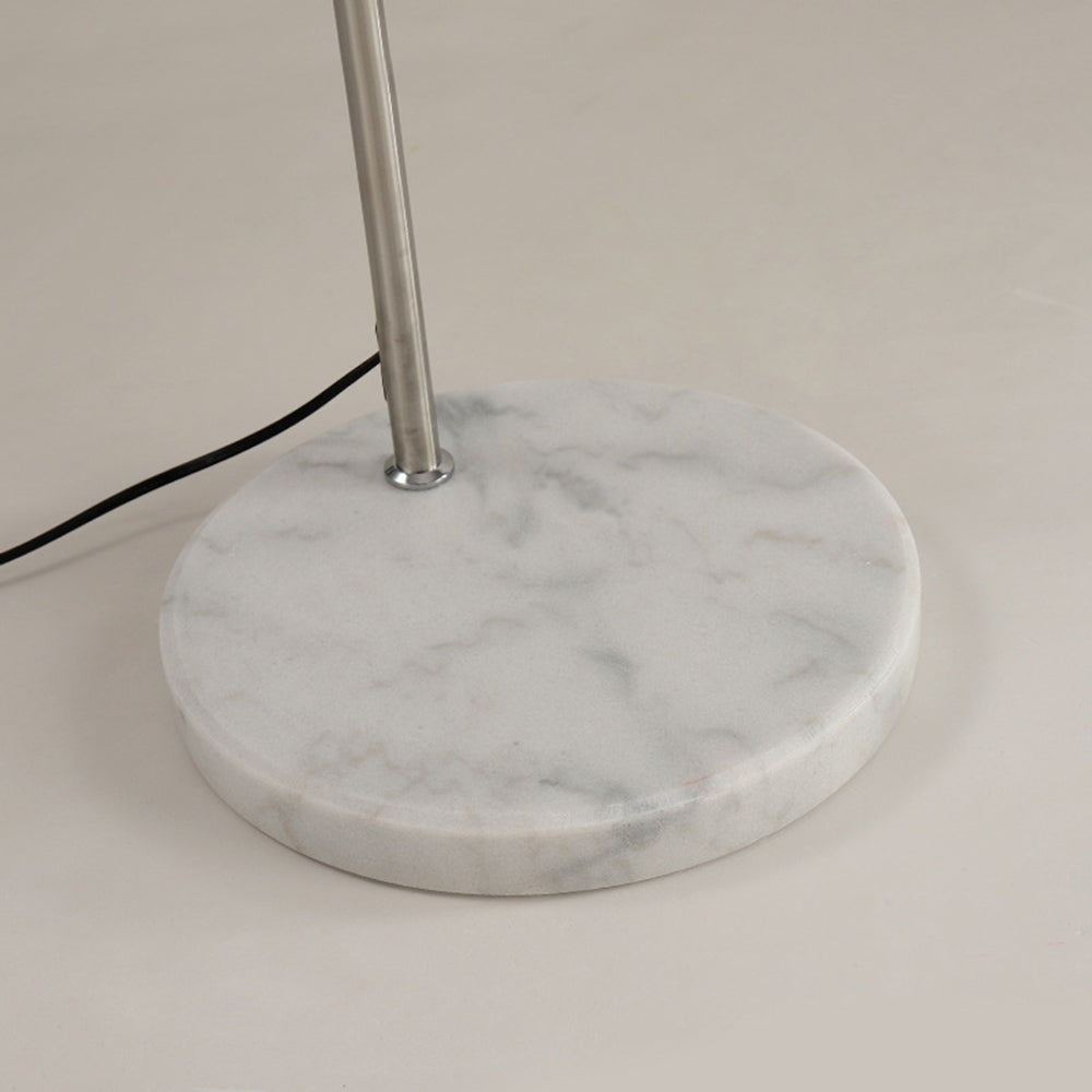 Mibusil Floor Arc Lamp, Tall Floor Light, Modern, Orange/ White
