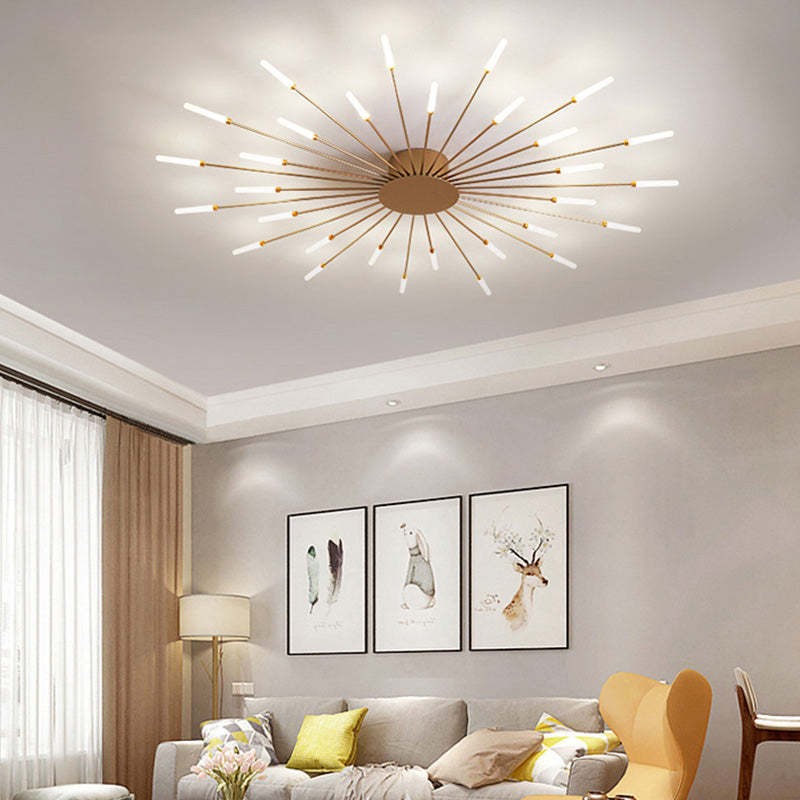 Kovon Flush-Mount Ceiling Light Fireworks, Black/Gold-Relic Pieces