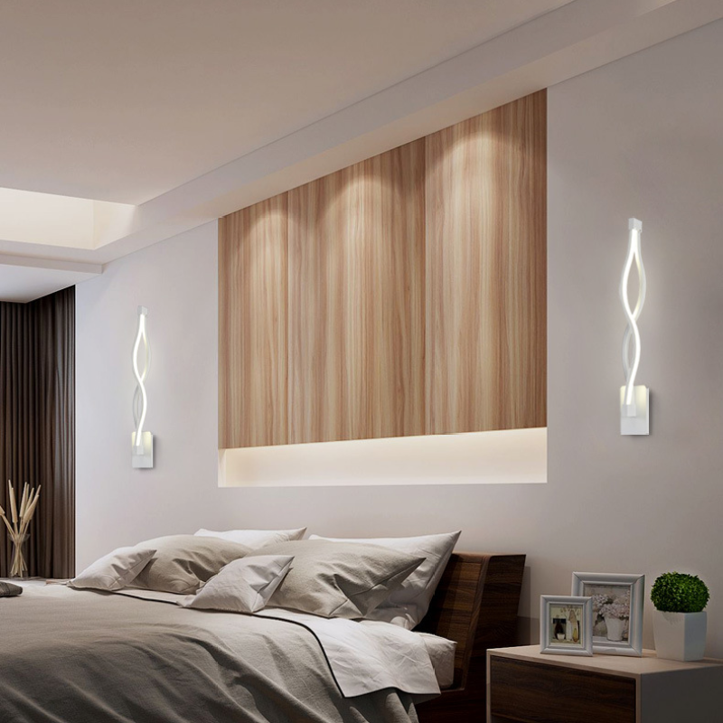 Vipirur Wave Modern Simple Wall Lamp, Black & White