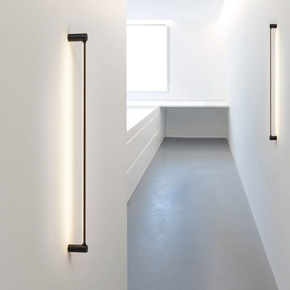 Gunadum Minimalist Linear Flush Mount Ceiling Light, Black, Hallway