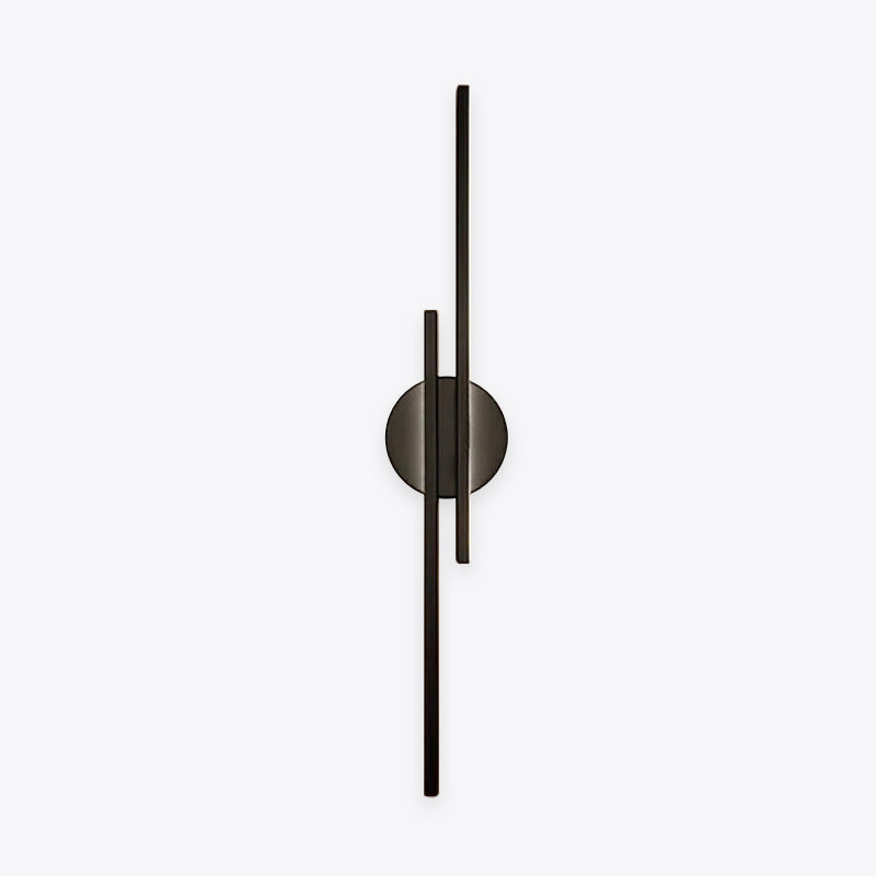 Noviq Modern Nordic Disc/Linear LED Wall Lamp, Black/White-Relic Pieces